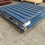 7x Schuttingpanelen blauw geïmpregneerd en gecoat, 1800x1800mm